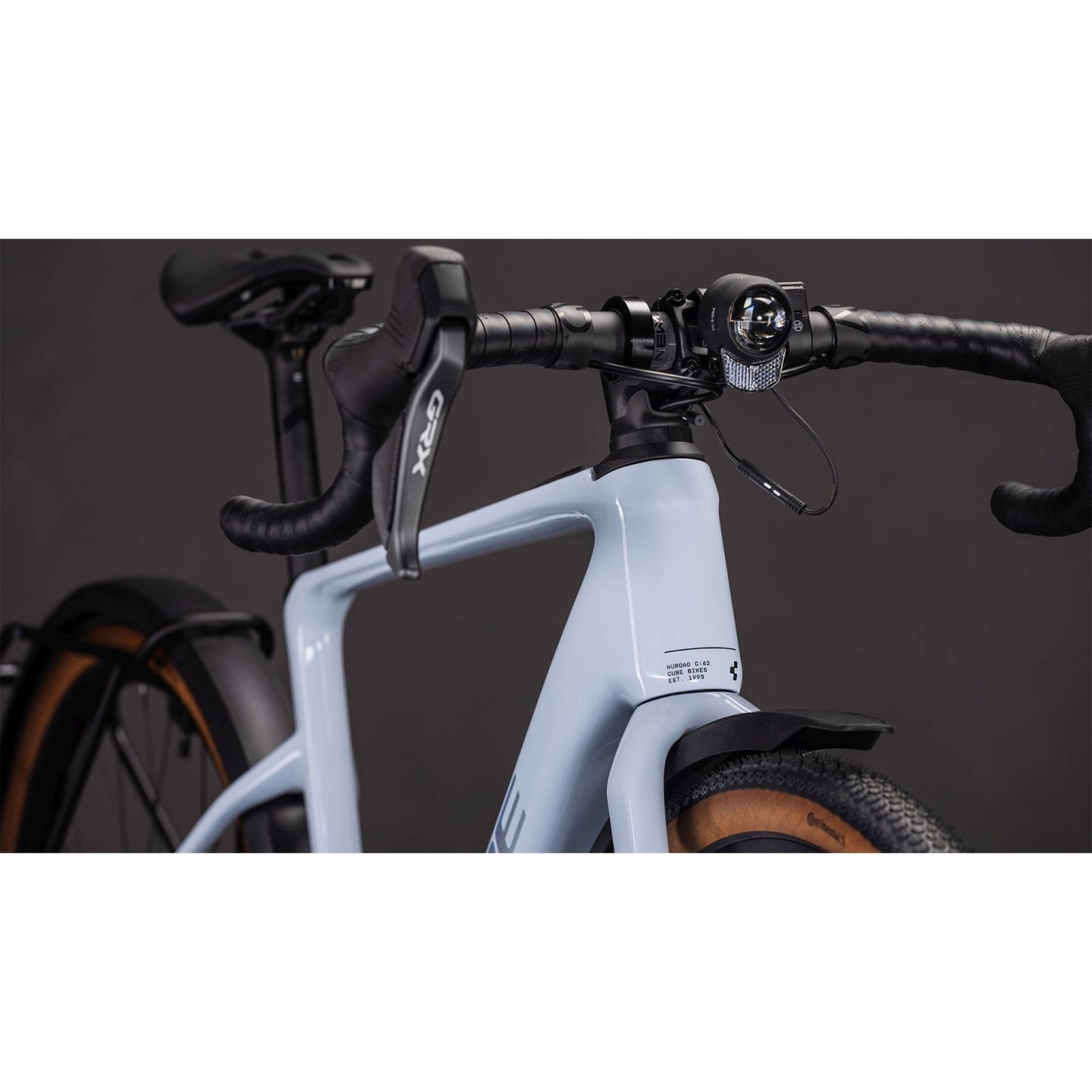 CUBE Bicicleta Eléctrica Gravel Carbono - NUROAD HYBRID C:62 SLX 400X FE - 2026 - iceblue / prism - Imagen 9