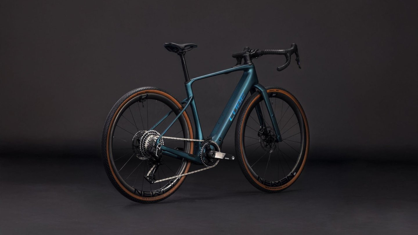 CUBE Bicicleta Eléctrica Gravel Carbono - NUROAD HYBRID C:62 SLT 400X - 2026 - royalgreen / crisscross - Imagen 2
