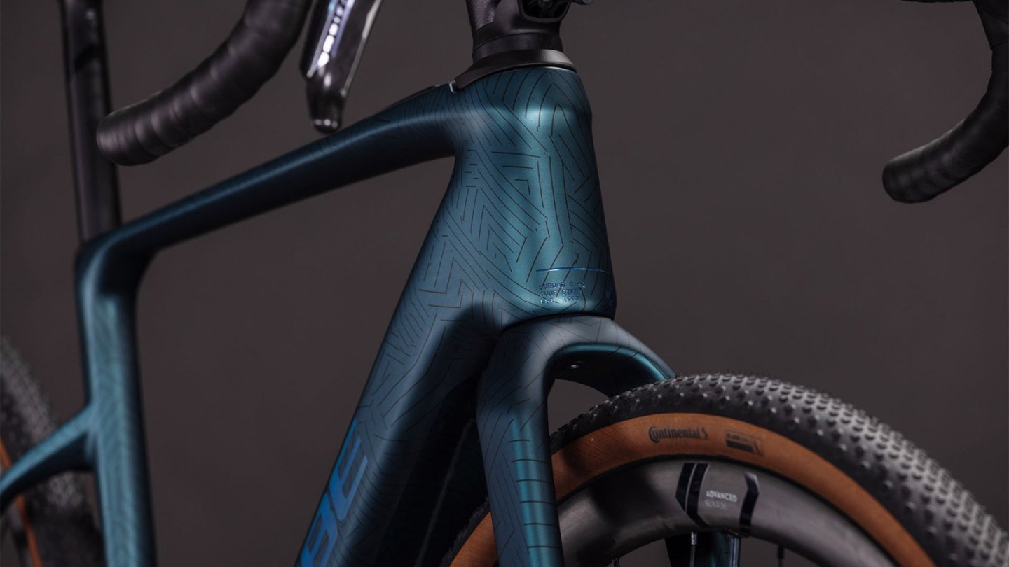 CUBE Bicicleta Eléctrica Gravel Carbono - NUROAD HYBRID C:62 SLT 400X - 2026 - royalgreen / crisscross - Imagen 8