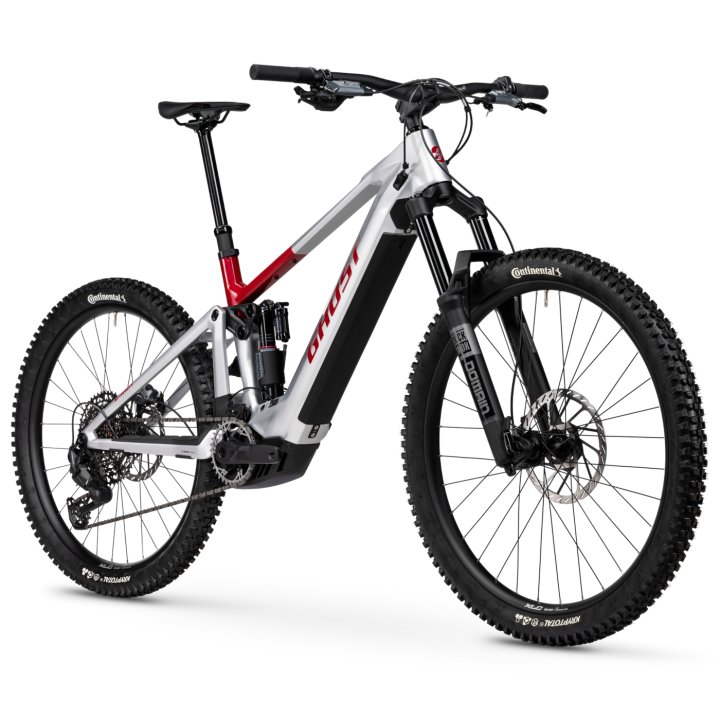 Ghost E-RIOT CF ADVANCED - Bicicleta MTB de carbono Mullet - 2026 - rebel red / misty grey glossy - Imagen 6