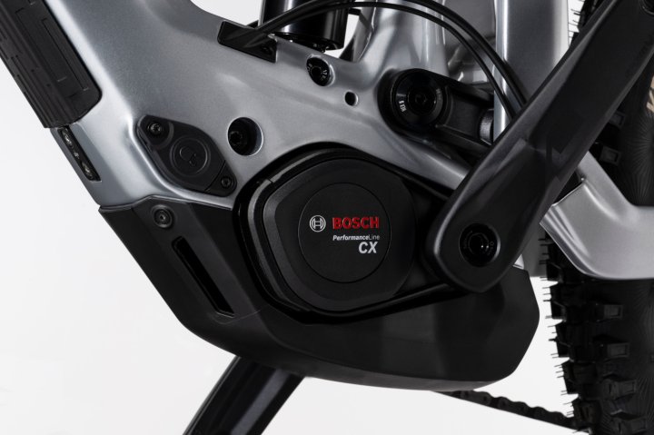 Ghost E-RIOT CF ADVANCED - Bicicleta MTB de carbono Mullet - 2026 - rebel red / misty grey glossy - Imagen 3
