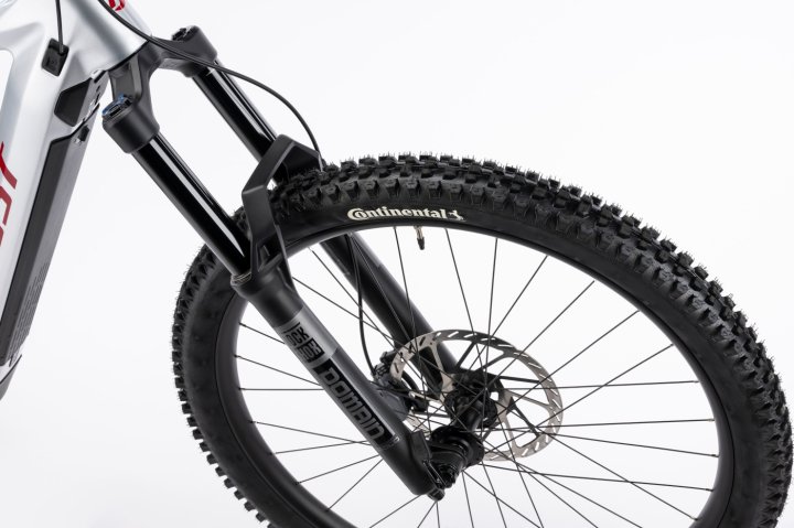 Ghost E-RIOT CF ADVANCED - Bicicleta MTB de carbono Mullet - 2026 - rebel red / misty grey glossy - Imagen 2