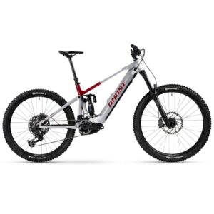 Ghost E-RIOT CF ADVANCED - Bicicleta MTB de carbono Mullet - 2026 - rebel red / misty grey glossy