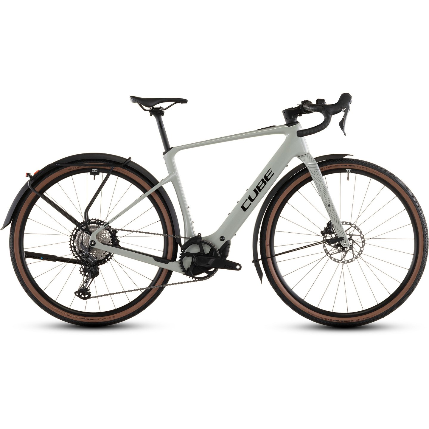 CUBE Bicicleta Eléctrica Gravel Carbono - NUROAD HYBRID C:62 Race 400X FE - 2026 - reedbeige / black