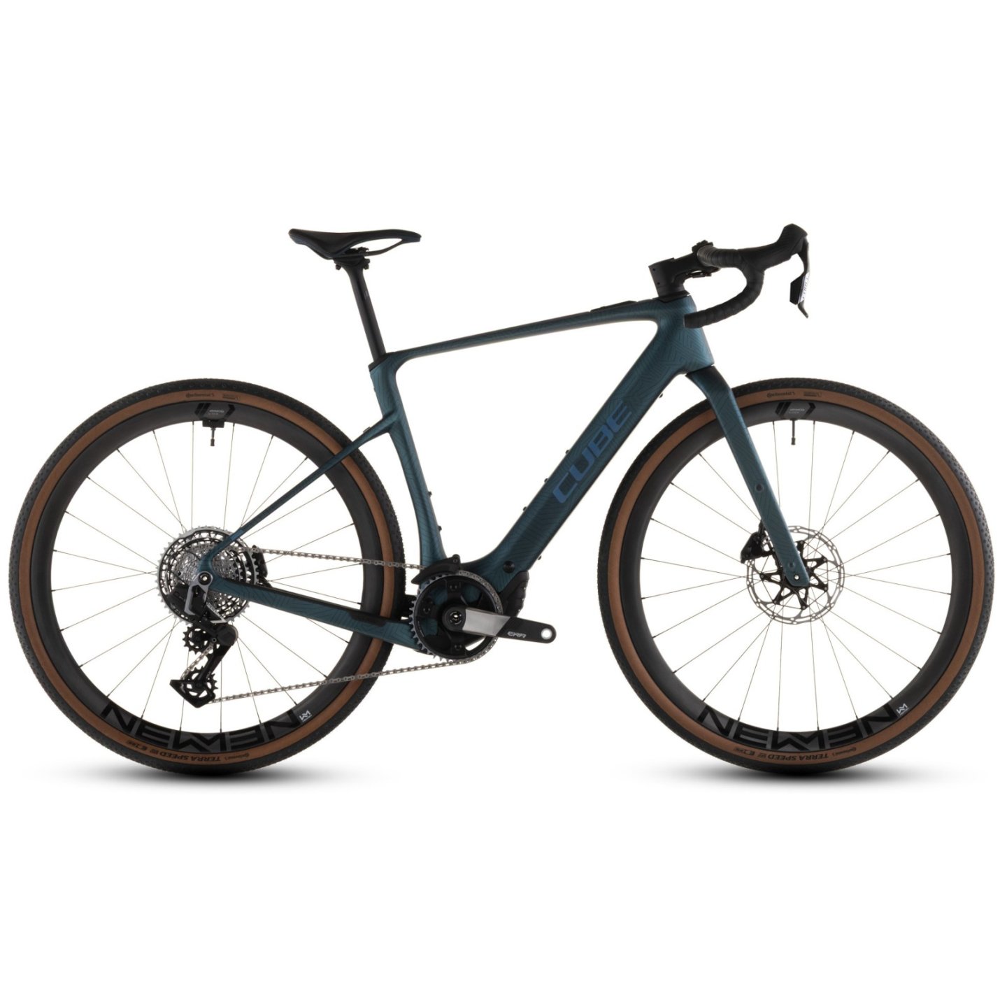 CUBE Bicicleta Eléctrica Gravel Carbono - NUROAD HYBRID C:62 SLT 400X - 2026 - royalgreen / crisscross